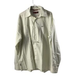 SIMMS  Long Sleeve Fishing Shirt, size large , pin striped